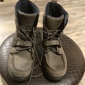 Used Ralph Lauren gray 6.5 Youth Polo Boots! Excellent condition and no defects